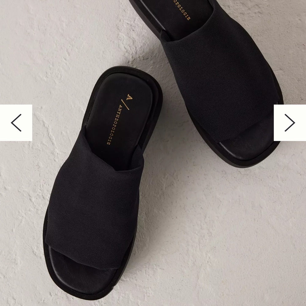 Anthropologie platform slide sandals